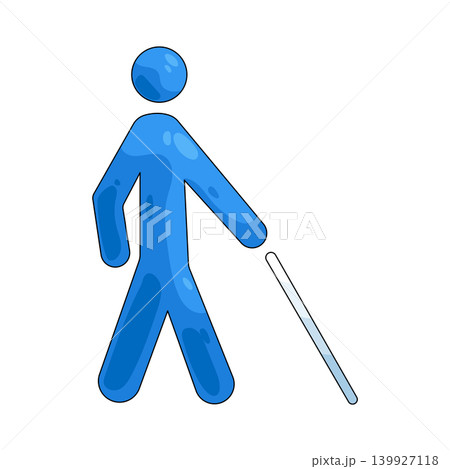 Illustration of disabled person Illustration of disabled person 139927118