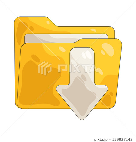 Illustration of download folder Illustration of download folder 139927142