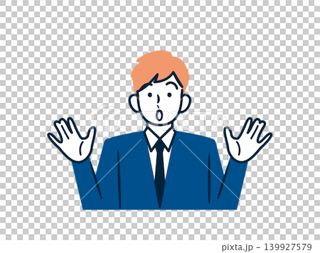 BM__驚きの表情とポーズをする男性 139927579