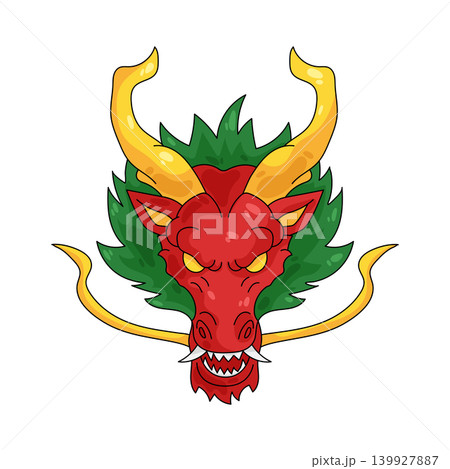 Illustration of dragon head Illustration of dragon head 139927887