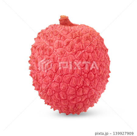 Whole red lychee isolated on white. Whole red lychee isolated on white. 139927909