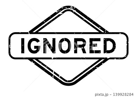 Grunge black ignored word rubber seal stamp on white background Grunge black ignored word rubber seal stamp on white background 139928284