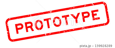 Grunge red prototype word square rubber seal stamp on white background Grunge red prototype word square rubber seal stamp on white background 139928289