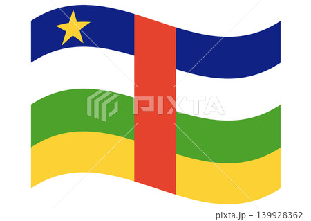 Waving Flag of Central African Republic isolated. 139928362