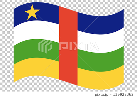 Waving Flag of Central African Republic isolated. Waving Flag of Central African Republic isolated. 139928362