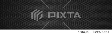 Dark black carbon hexagon tile background minimal seamless geometric pattern Dark black carbon hexagon tile background minimal seamless geometric pattern 139928563
