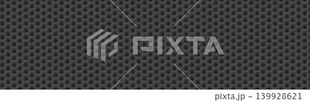 Large perforated pattern background gray black circular holes 139928621