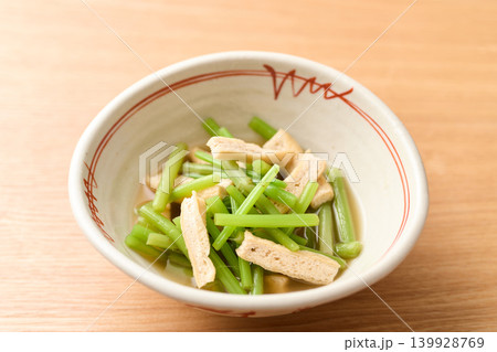 赤みずと油揚げの煮物 139928769