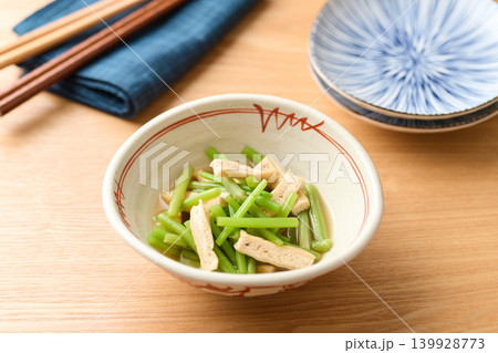 赤みずと油揚げの煮物 赤みずと油揚げの煮物 139928773