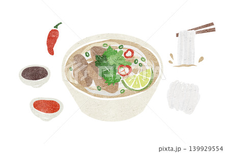 ベトナム料理・フォーと調味料 ベトナム料理・フォーと調味料 139929554