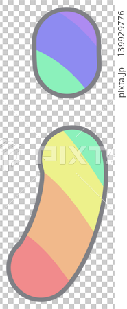 Colorful pride rainbow semi colon symbol Colorful pride rainbow semi colon symbol 139929776