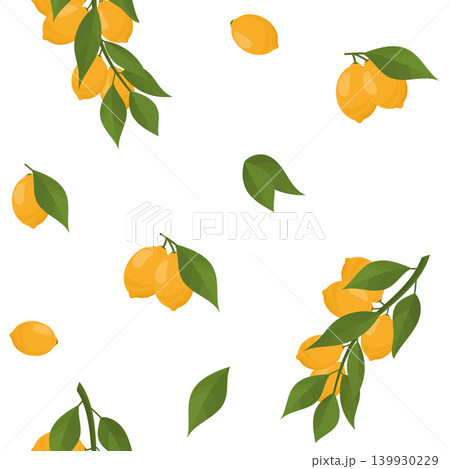 print with vibrant lemon pattern 139930229