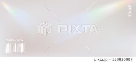 Grey nacre gradient background with prism flare and fashion light. Simple vector gradation with beige glow and soft shimmer in elegant degrade. Subtle grey fashion backdrop for beauty presentation 139930997