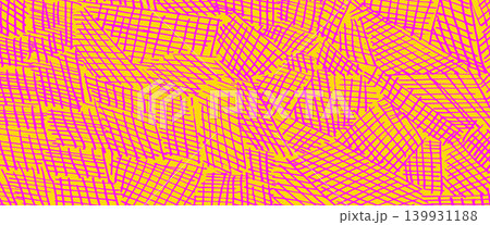 Crosshatch crayon texture with fuchsia pencil lines creating geometric shading patterns. Vibrant yellow and pink hand-drawn hatching for artistic backgrounds and sketch designs. Vector hand drawn bg Crosshatch crayon texture with fuchsia pencil lines creating geometric shading patterns. Vibrant yellow and pink hand-drawn hatching for artistic backgrounds and sketch designs. Vector hand drawn bg 139931188
