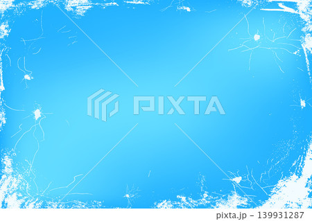Ice grunge texture with crack lines and worn snow overlay on bright blue background. Scratch effect on ice rink frame with grunge edge for winter label. Frost vector backdrop with rough aged surface Ice grunge texture with crack lines and worn snow overlay on bright blue background. Scratch effect on ice rink frame with grunge edge for winter label. Frost vector backdrop with rough aged surface 139931287