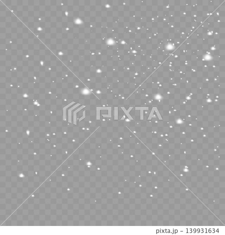 Realistic Falling White Snow Overlay Texture on Transparent Background. Vector Realistic Falling White Snow Overlay Texture on Transparent Background. Vector 139931634
