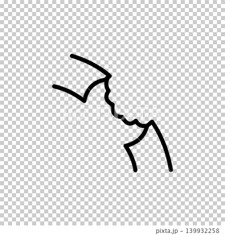 Icon of teeth marks on materials, a sign of rodent infestation. Icon of teeth marks on materials, a sign of rodent infestation. 139932258