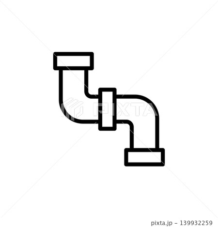Icon of a drain pipe where rodents might travel or hide. 139932259