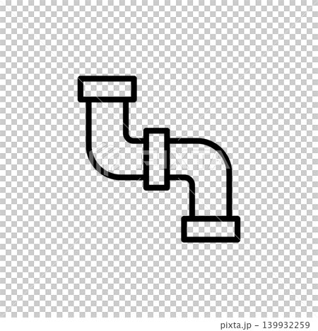 Icon of a drain pipe where rodents might travel or hide. Icon of a drain pipe where rodents might travel or hide. 139932259