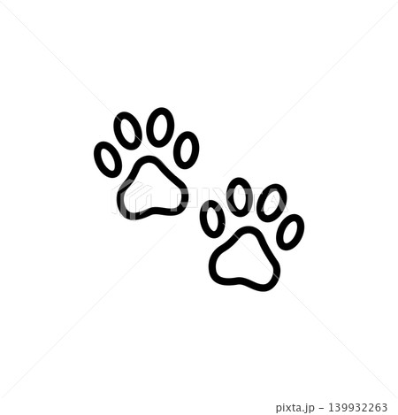 Animal track icons representing the presence of rodents in an area. Animal track icons representing the presence of rodents in an area. 139932263