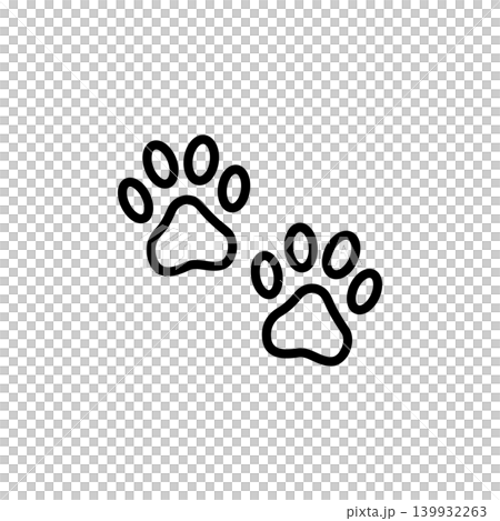 Animal track icons representing the presence of rodents in an area. Animal track icons representing the presence of rodents in an area. 139932263