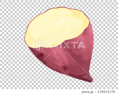 Sweet potatoes cut in half Sweet potatoes cut in half 139933170