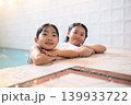 水辺で微笑む二人の子供 139933722