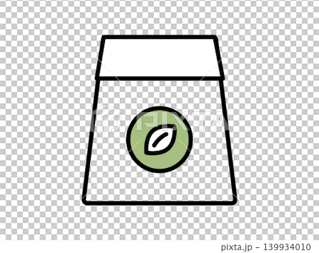 茶葉の入った紙袋のアイコン 茶葉の入った紙袋のアイコン 139934010