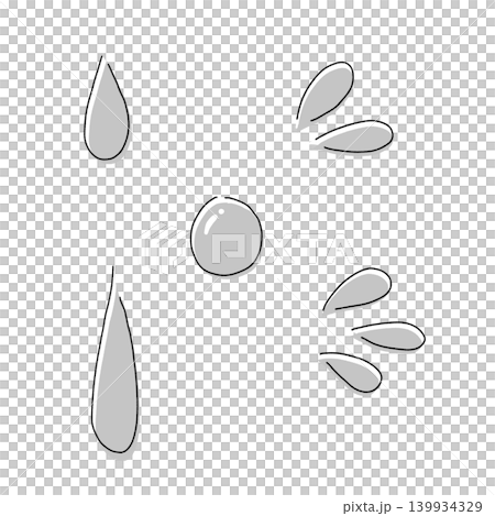 Sweat illustration set (monochrome) 139934329