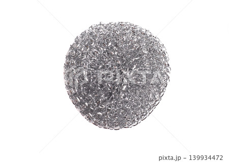 Metal sponge for dish washing isolated on white background Metal sponge for dish washing isolated on white background 139934472