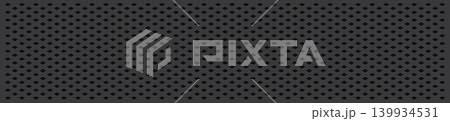 Dark perforated metal panel background black diamond pattern 139934531