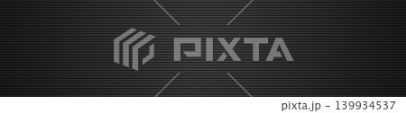 Horizontal ribbed line texture, dark black linear metallic style 139934537