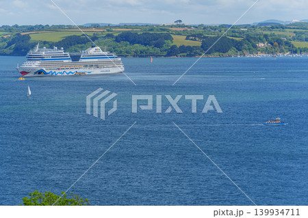 Falmouth at the coast of Cornwall in England 139934711