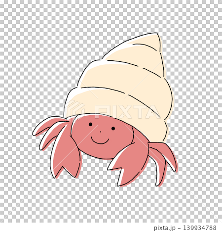 Hermit crab illustration 139934788