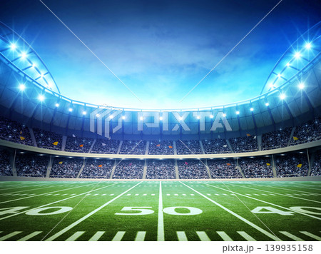 Light of American football stadium Light of American football stadium 139935158