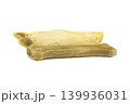Pig hoof and dog bone on a white background 139936031