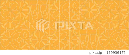 Orange fruit abstract geometric pattern in minimalism style. Geometric line drawing. Natural organic shapes of plants, eco farming. Designer fabric, card, wrapping paper, cover. Orange fruit abstract geometric pattern in minimalism style. Geometric line drawing. Natural organic shapes of plants, eco farming. Designer fabric, card, wrapping paper, cover. 139936173