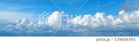 Blue sky with white fluffy cumulus clouds Blue sky with white fluffy cumulus clouds 139936765