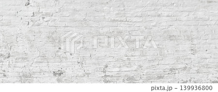 White brick wall showing old weathered texture background White brick wall showing old weathered texture background 139936800