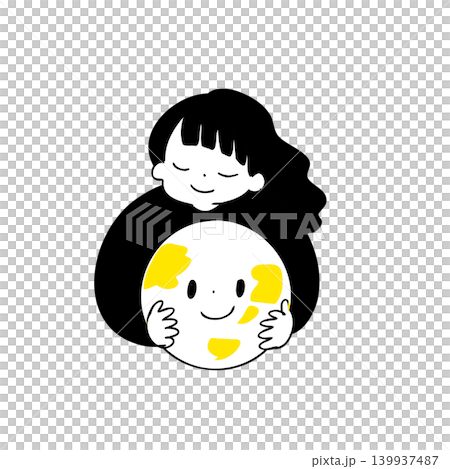 地球を抱きしめる子ども 地球を抱きしめる子ども 139937487