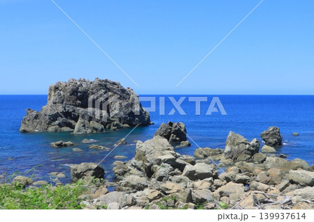 海岸風景(国道101号線・五能線・秋田県) 海岸風景(国道101号線・五能線・秋田県) 139937614