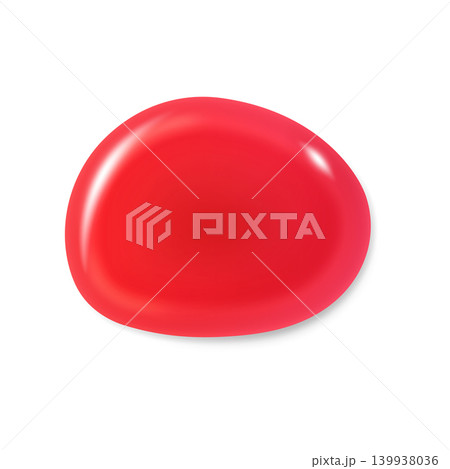 An abstract image of a red drop or spot of liquid, round in shape. An abstract image of a red drop or spot of liquid, round in shape. 139938036