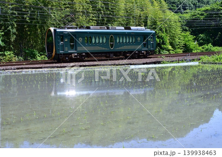 鉄道 列車 京都 洛北 叡山 電鉄 八瀬 水田 田んぼ 水鏡 反射 初夏 鉄道 列車 京都 洛北 叡山 電鉄 八瀬 水田 田んぼ 水鏡 反射 初夏 139938463