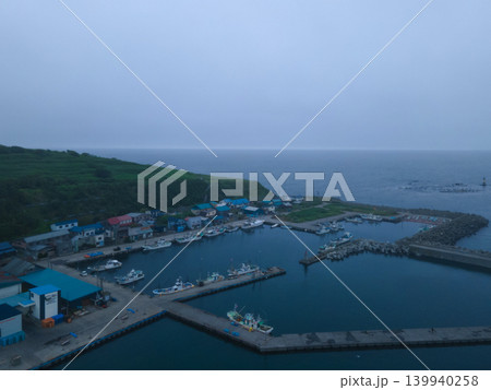 天売島空撮　北海道 139940258
