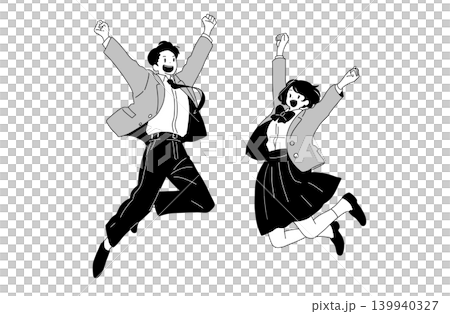 高中男生女生跳躍 139940327