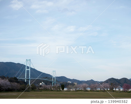 桜と安芸灘大橋 下蒲刈島 桜と安芸灘大橋 下蒲刈島 139940382