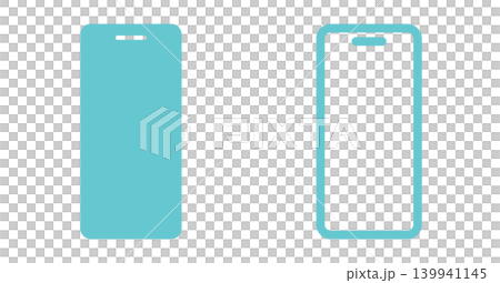 スマホのアイコン 2個セット ベクター素材 スマホのアイコン 2個セット ベクター素材 139941145