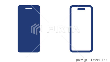 スマホのアイコン 2個セット ベクター素材 スマホのアイコン 2個セット ベクター素材 139941147