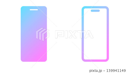 スマホのアイコン 2個セット ベクター素材 スマホのアイコン 2個セット ベクター素材 139941149
