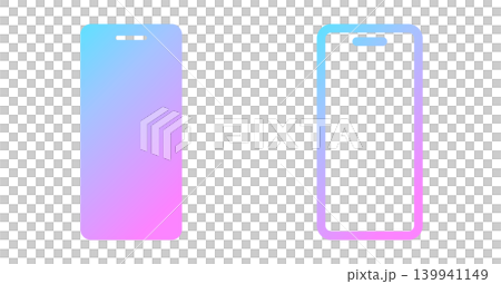 スマホのアイコン 2個セット ベクター素材 スマホのアイコン 2個セット ベクター素材 139941149